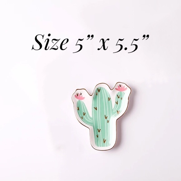 Cactus Ceramic Plate Vanity Tray - Picture 3 of 4